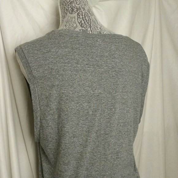 Maison du Soir Anthropologie Sleeveless Tee Gray - Picture 5 of 7